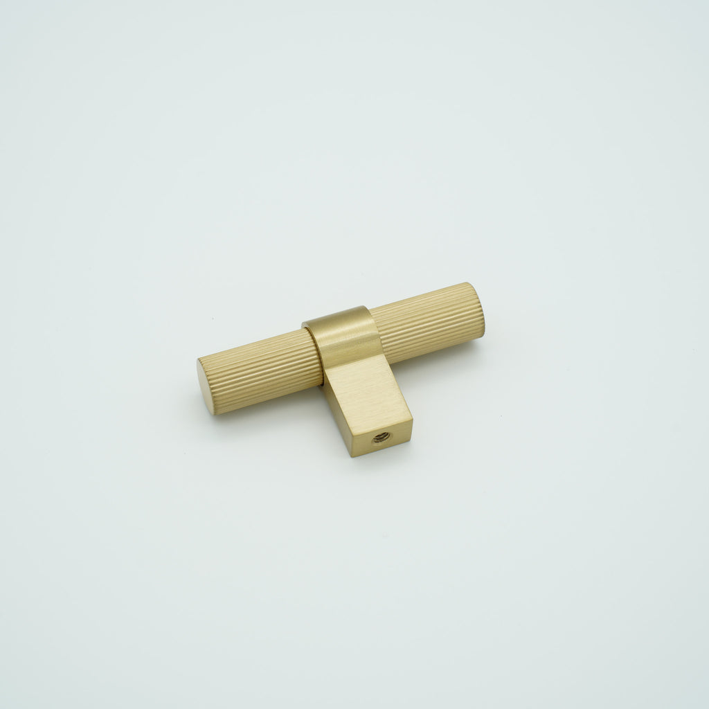 Vento T-Bar Knob Solid Brass Cabinet Knob