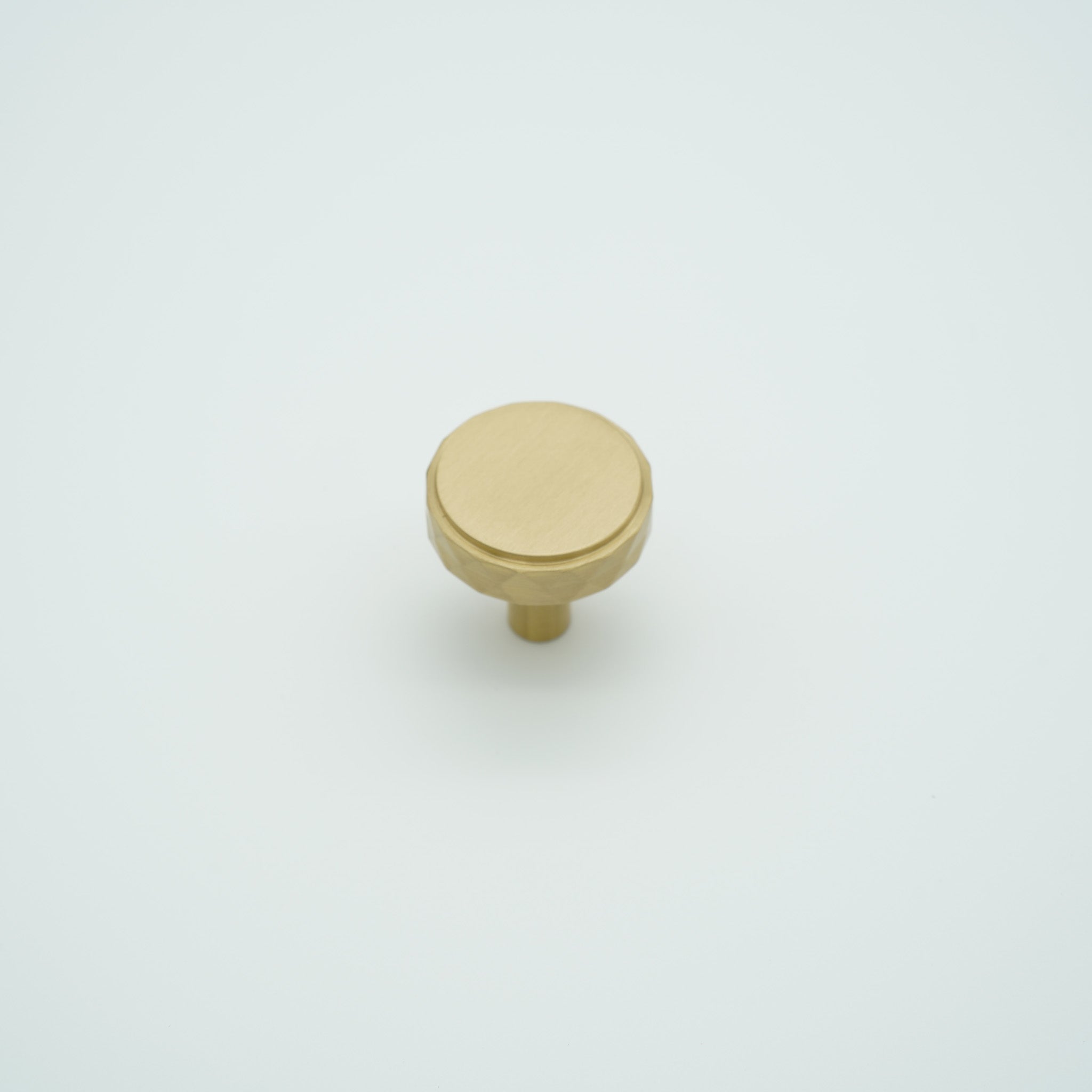 Facet Round Knob Solid Brass Cabinet Knob