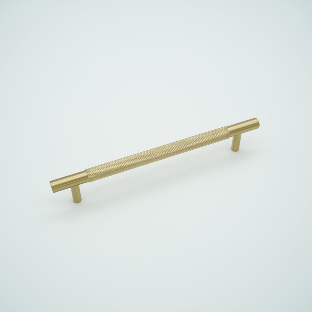 Knox Knurled Solid Brass Cabinet Handle