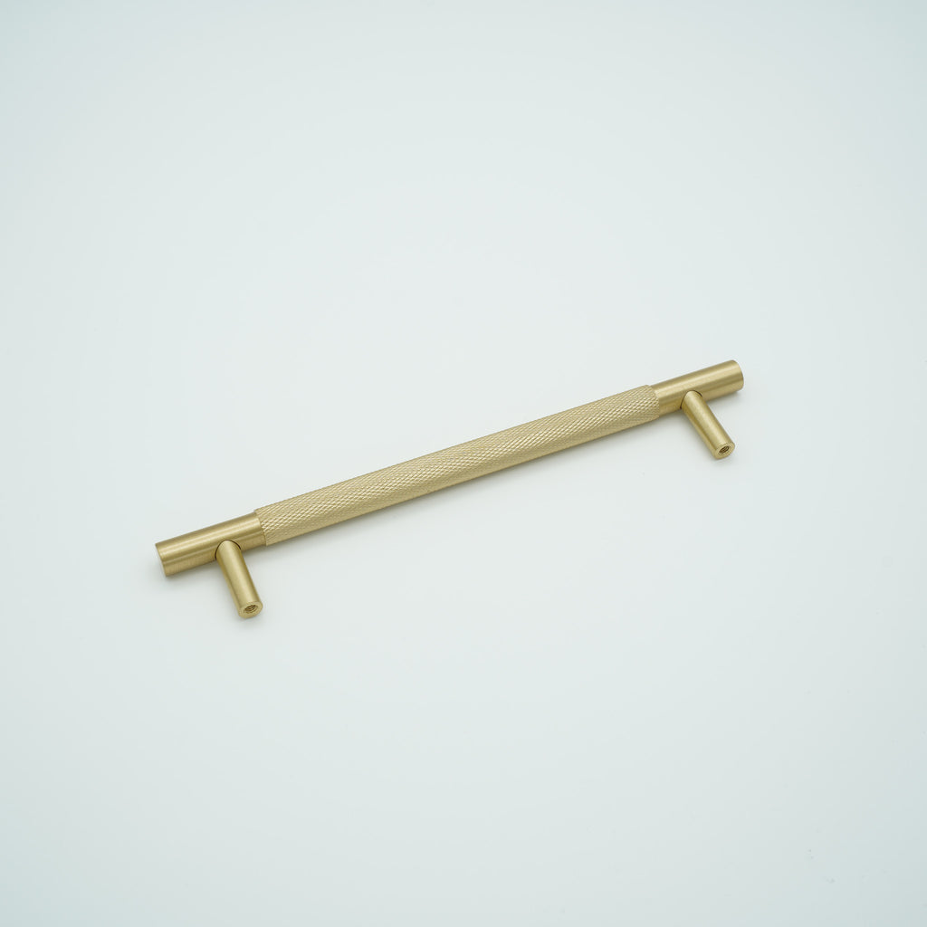 Knox Knurled Solid Brass Cabinet Handle
