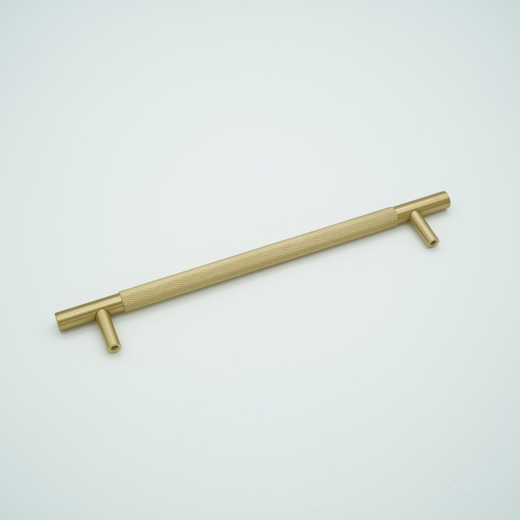 Knox Knurled Solid Brass Cabinet Handle