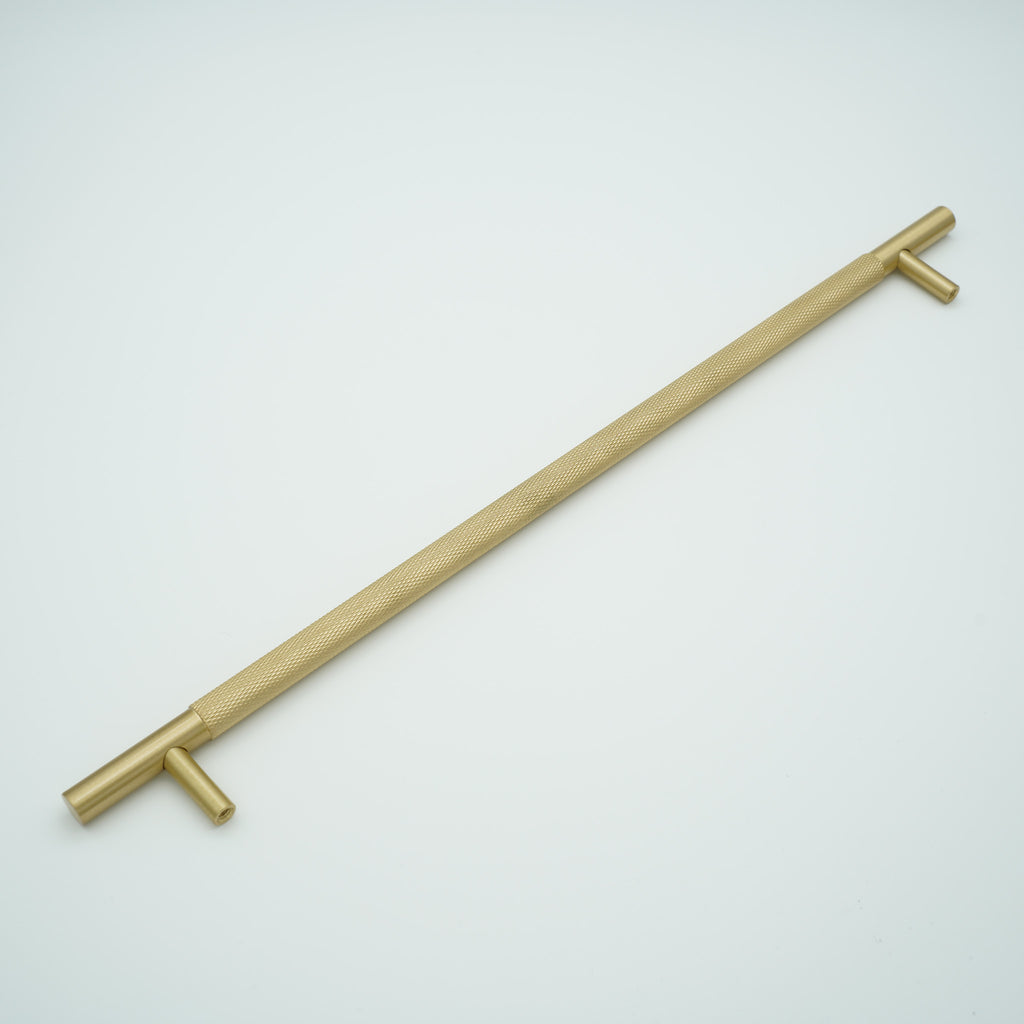 Knox Knurled Solid Brass Cabinet Handle