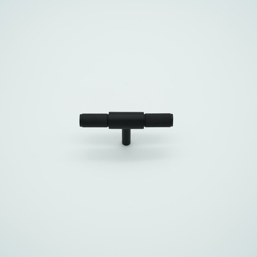 Knox Knurled Solid Brass Cabinet T-Bar Knob