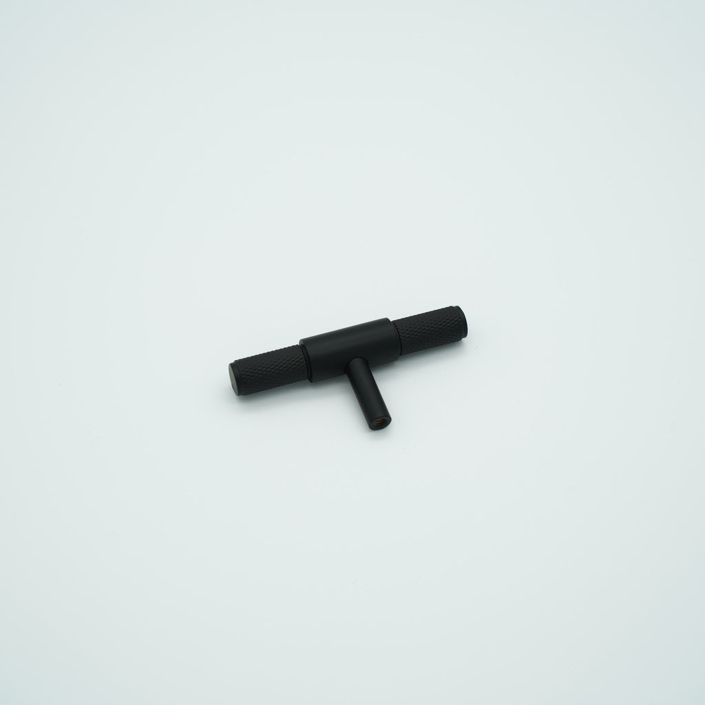 Knox Knurled Solid Brass Cabinet T-Bar Knob