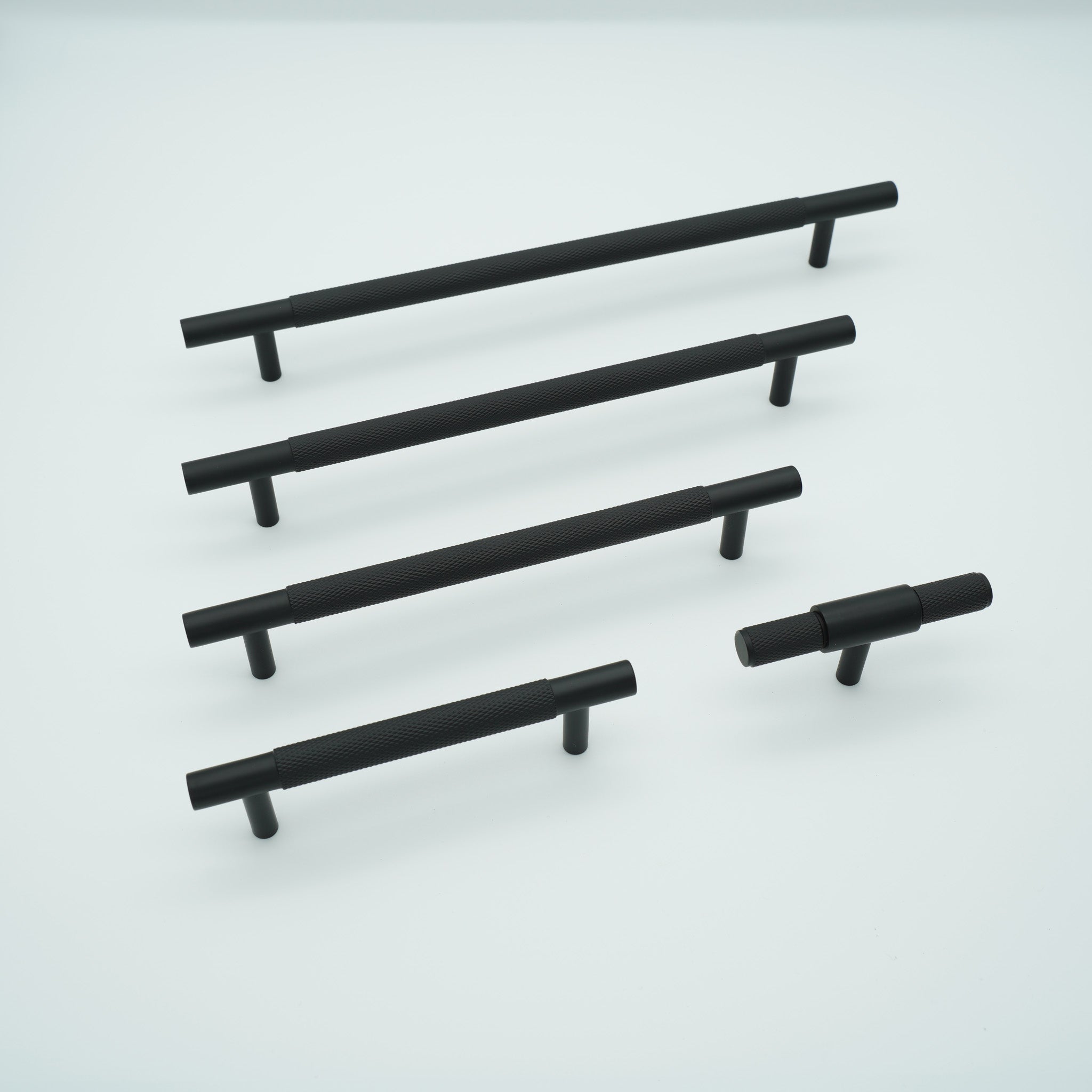 Knox Knurled Solid Brass Cabinet Handle