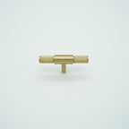 Knox Knurled Solid Brass Cabinet T-Bar Knob