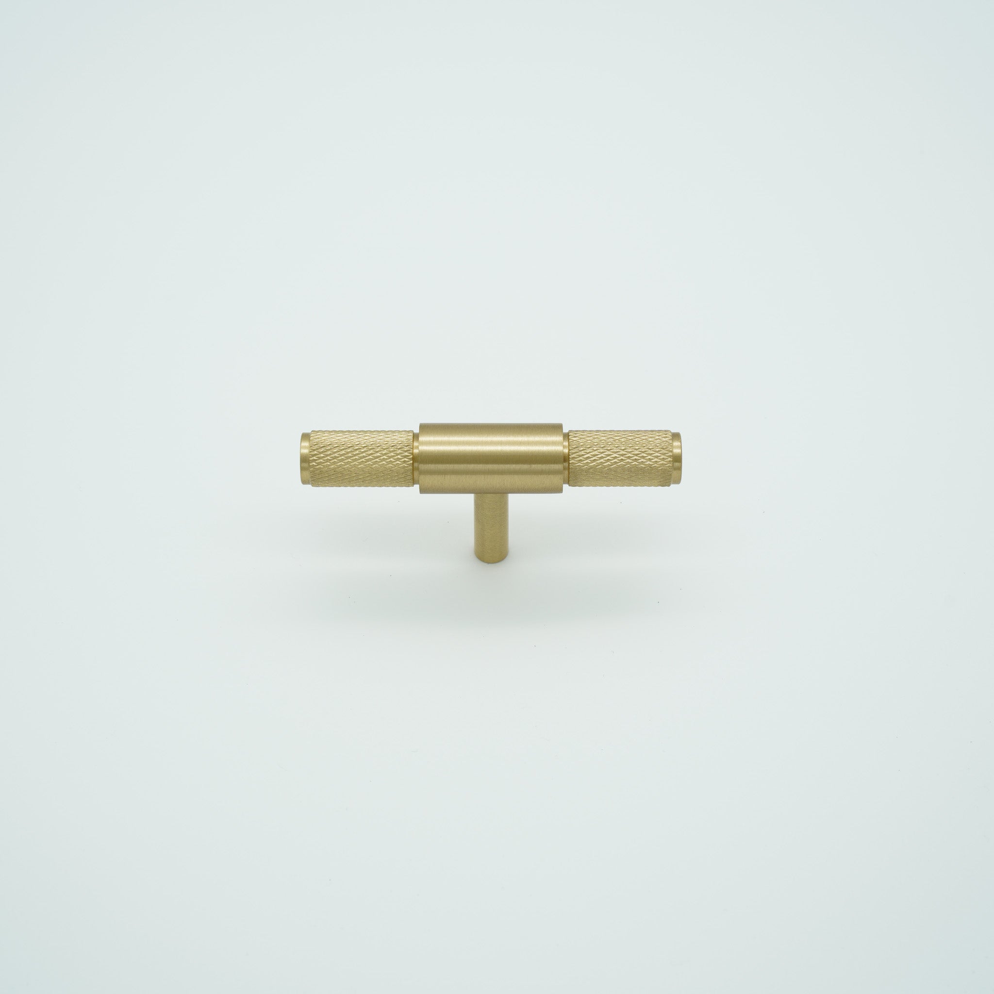 Knox Knurled Solid Brass Cabinet T-Bar Knob