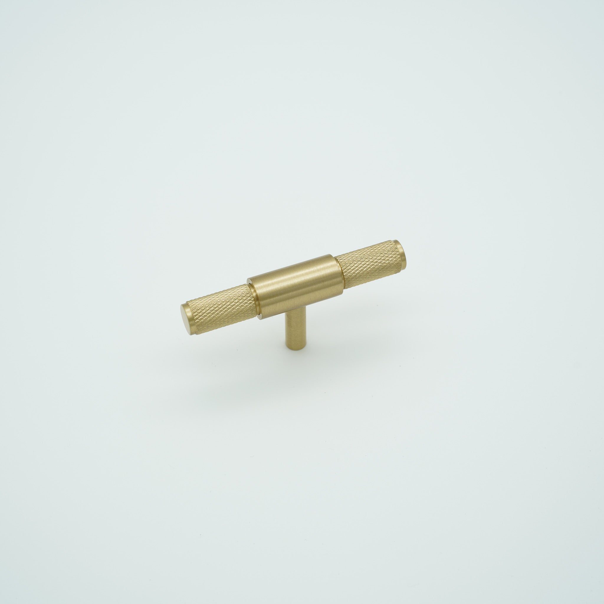 Knox Knurled Solid Brass Cabinet T-Bar Knob