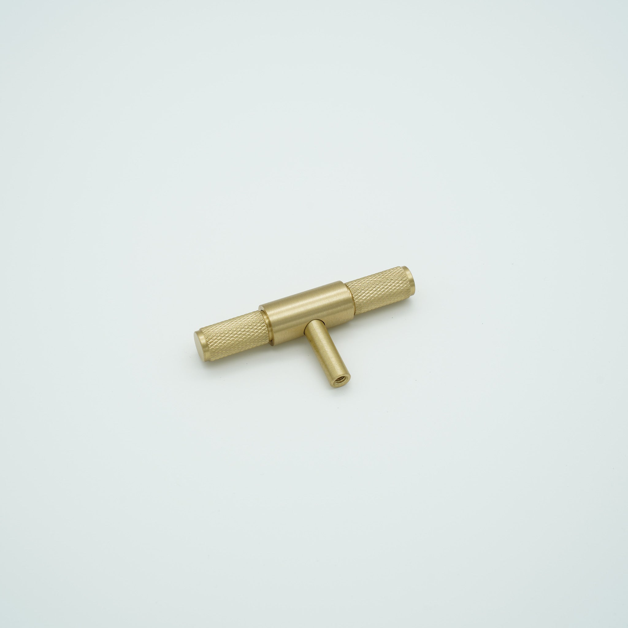 Knox Knurled Solid Brass Cabinet T-Bar Knob