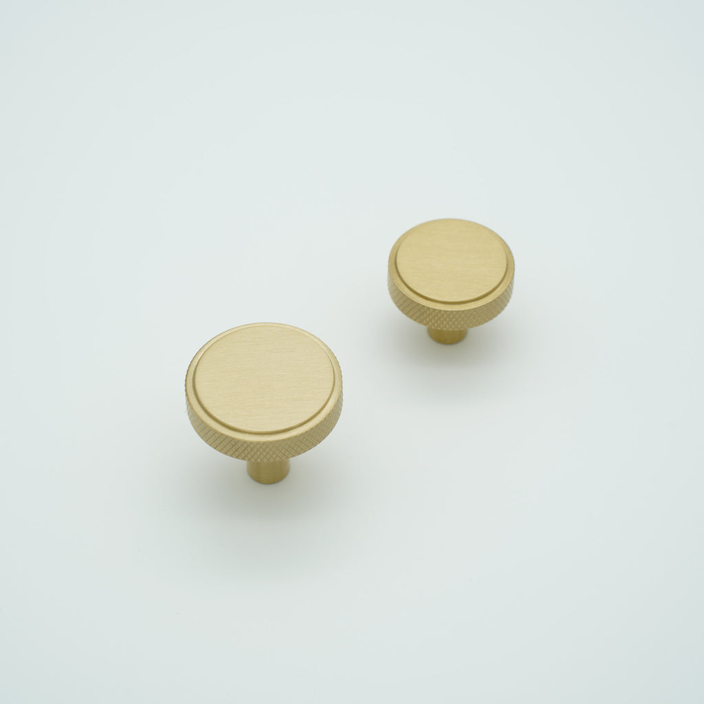 Knox Round Knob Solid Brass Cabinet Knob