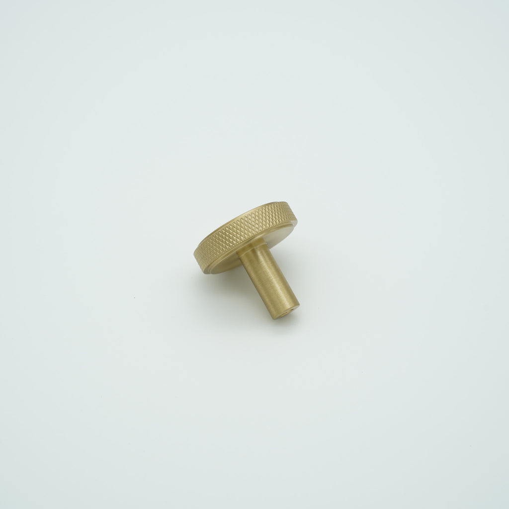 Knox Round Knob Solid Brass Cabinet Knob