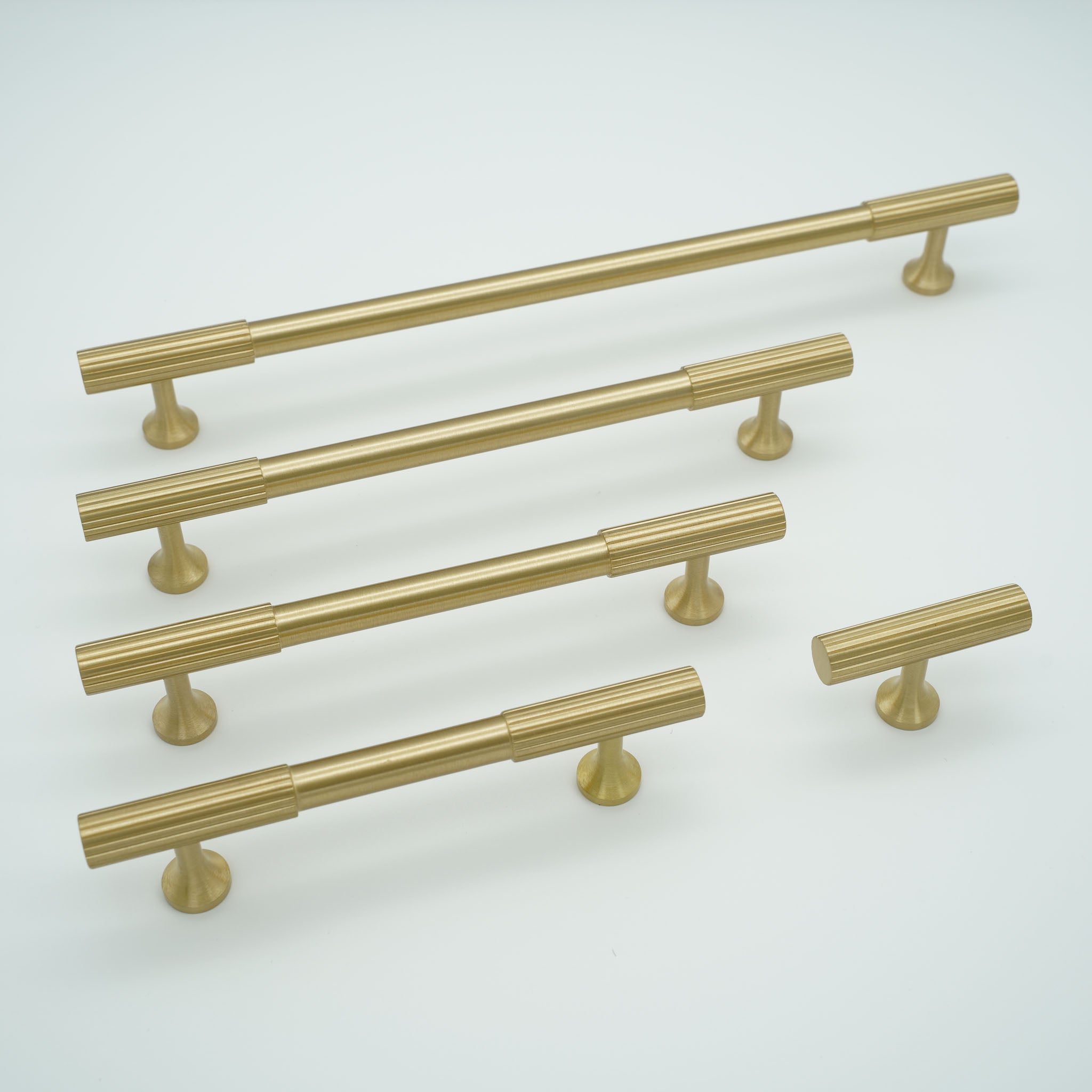 Ridge Solid Brass Cabinet Handle