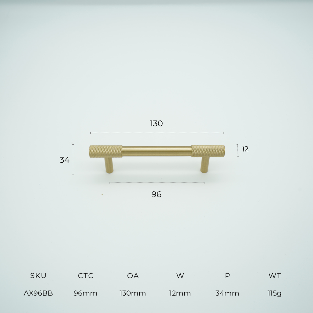 Apex Solid Brass Cabinet Handle