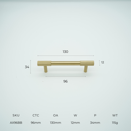 Apex Solid Brass Cabinet Handle