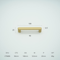 Contour Solid Brass Cabinet Handle