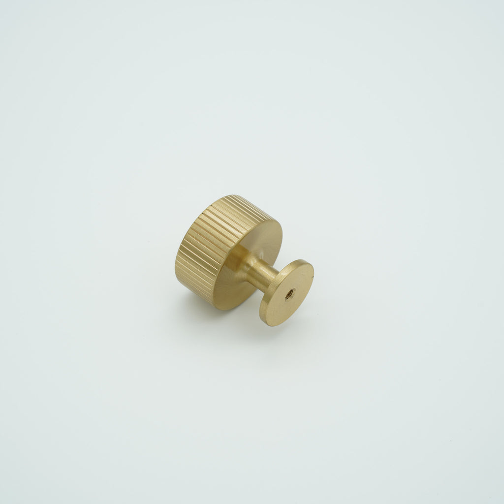 Ridge Fluted Solid Brass Cabinet Knob