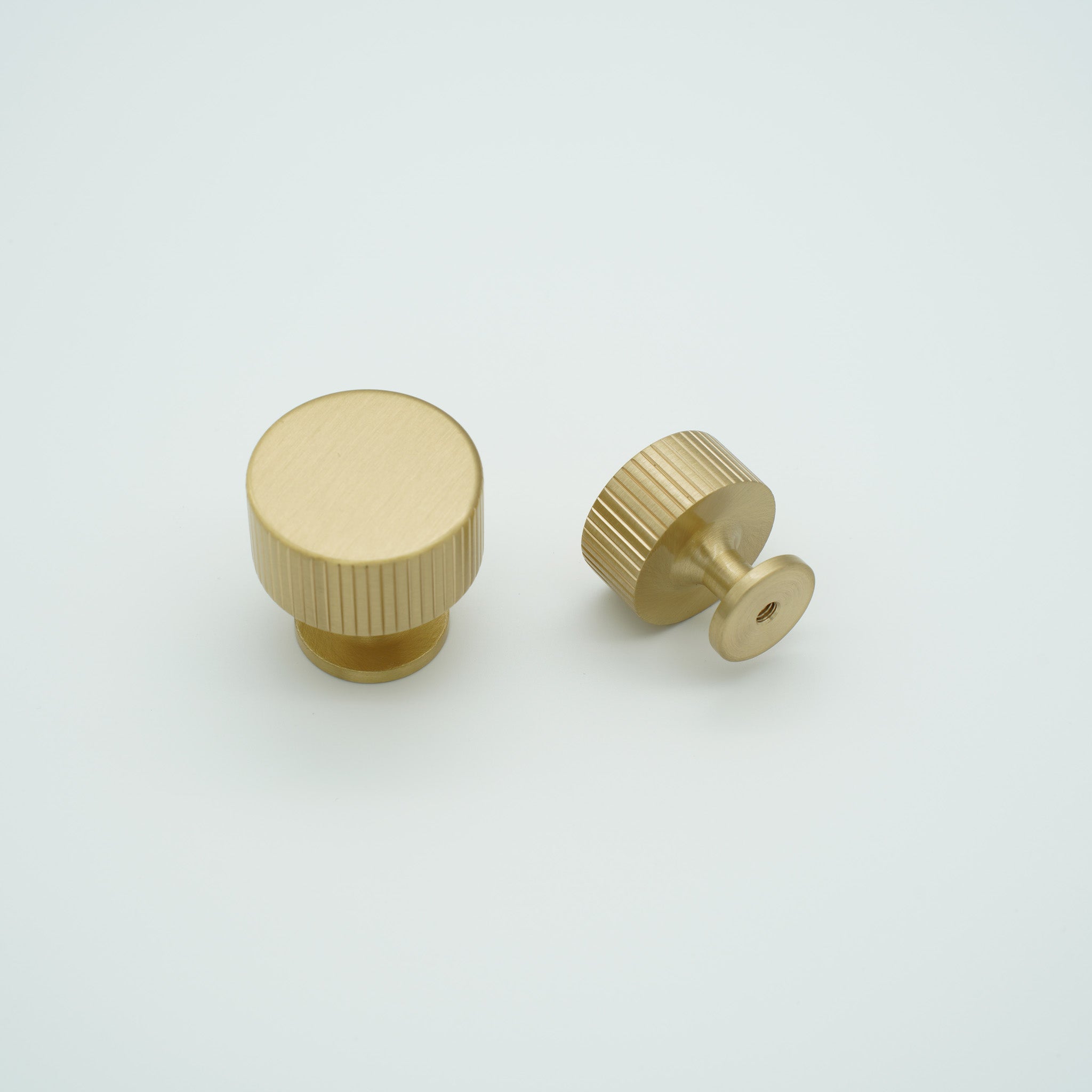 Ridge Fluted Solid Brass Cabinet Knob