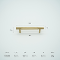 Knox Knurled Solid Brass Cabinet Handle