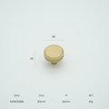 Knox Round Knob Solid Brass Cabinet Knob