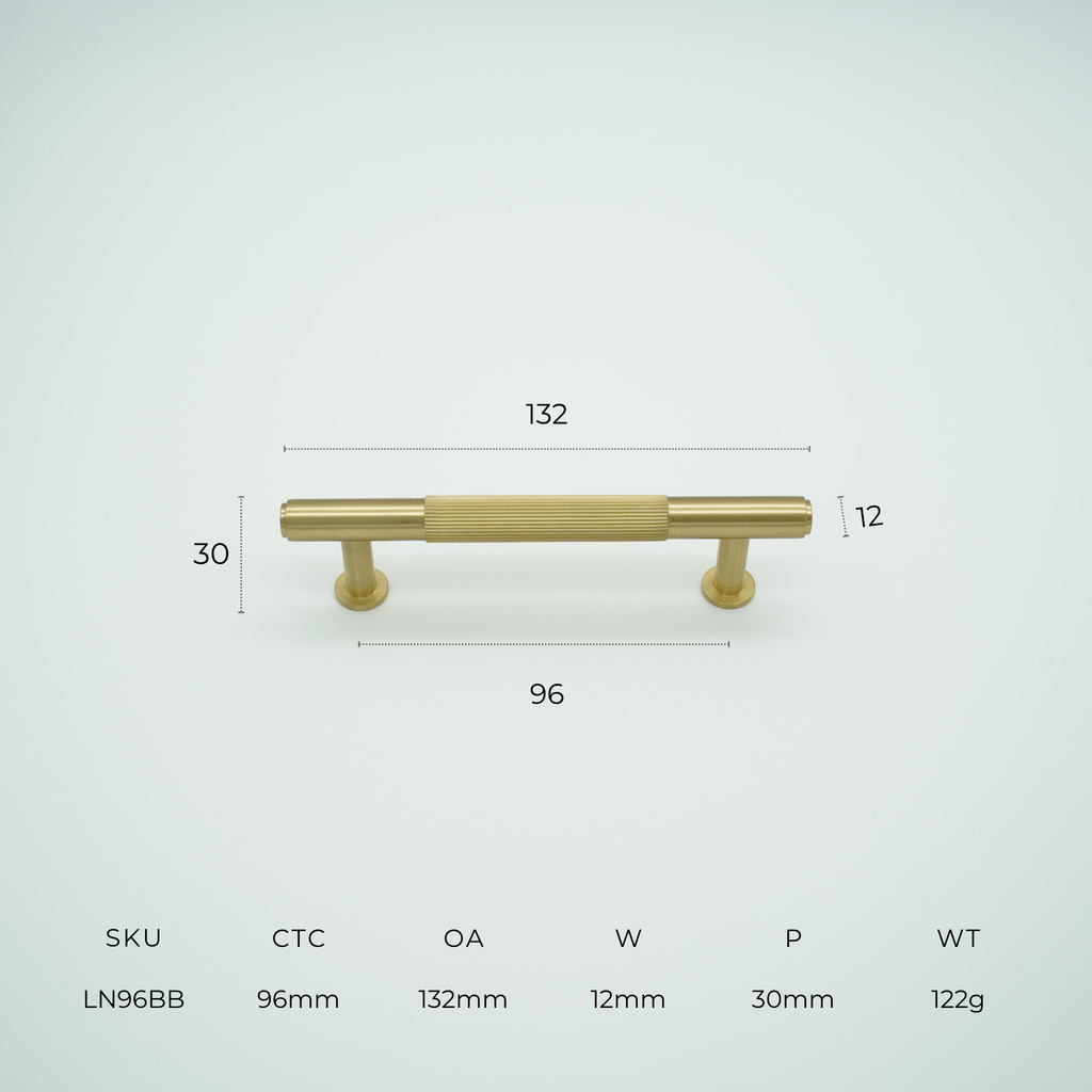 Linea Solid Brass Cabinet Handle