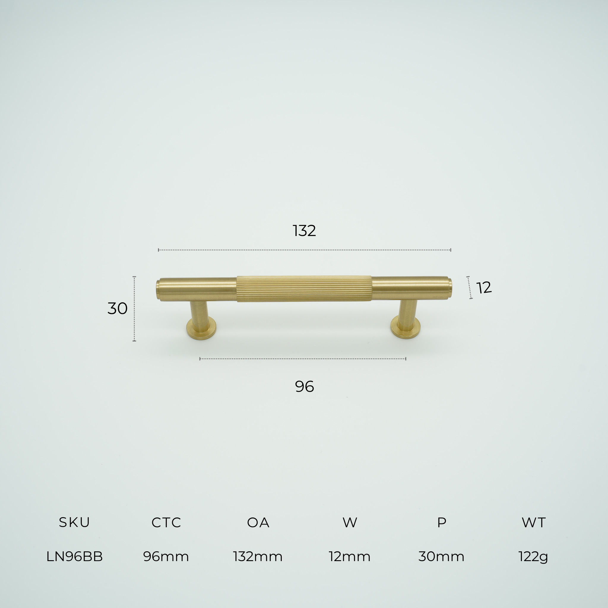 Linea Solid Brass Cabinet Handle