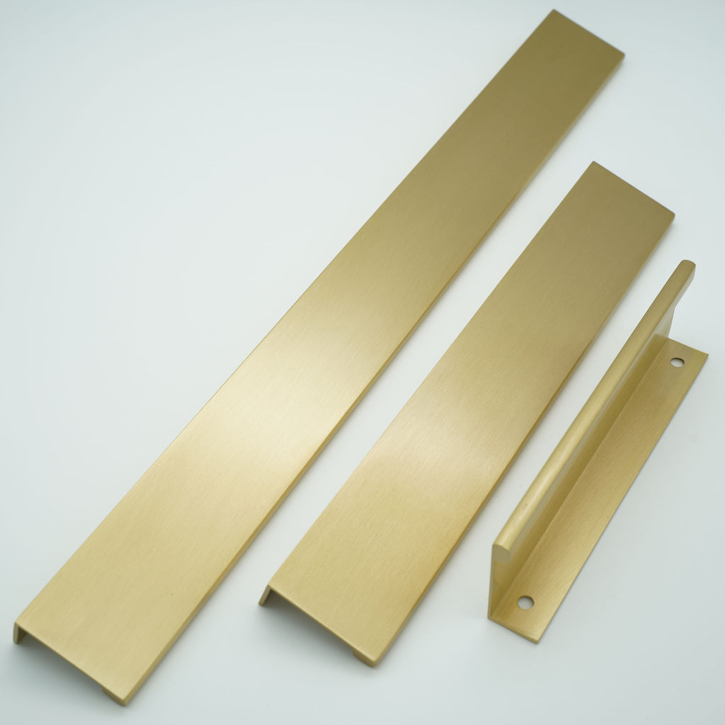 EdgeLine Solid Brass Lip Pull Cabinet Handle
