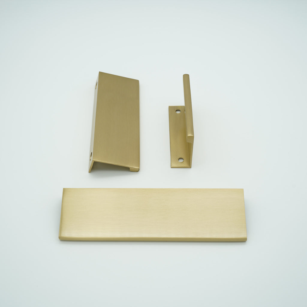EdgeLine Solid Brass Lip Pull Cabinet Handle