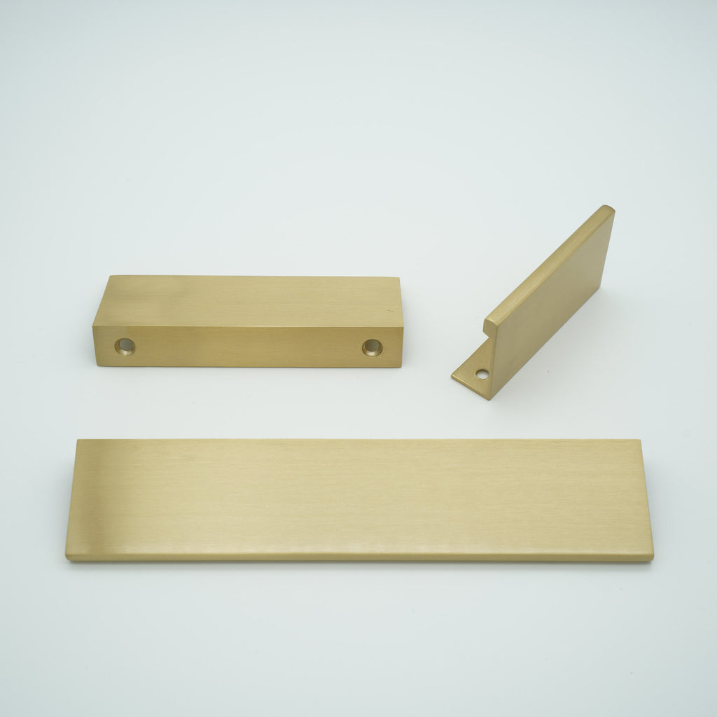 EdgeLine Solid Brass Lip Pull Cabinet Handle