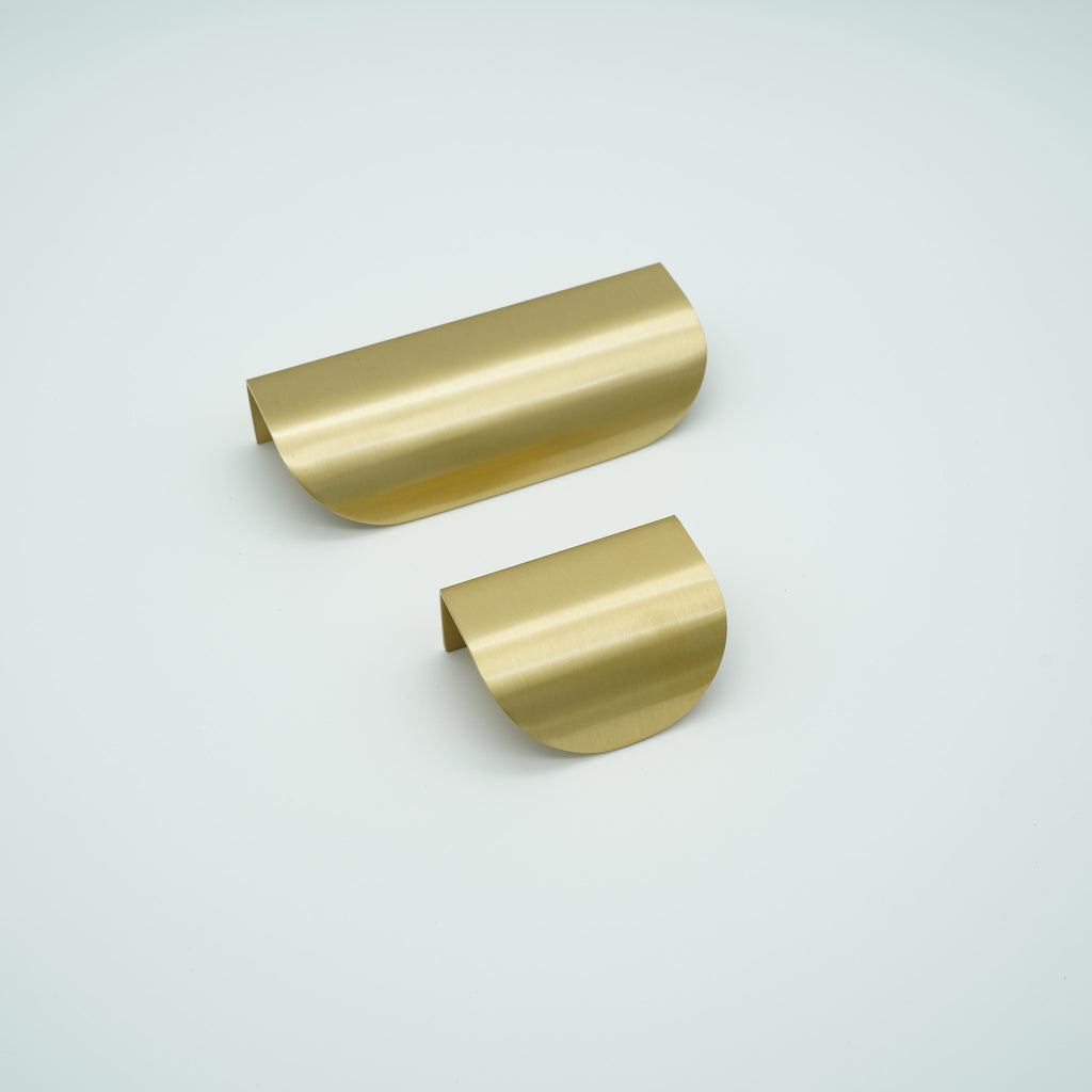 ArcFold Solid Brass Lip Pull Cabinet Handle