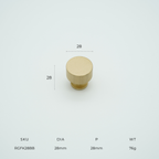 Ridge Fluted Solid Brass Cabinet Knob