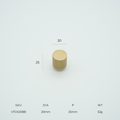 Vento Cylinder Knob Solid Brass Cabinet Knob